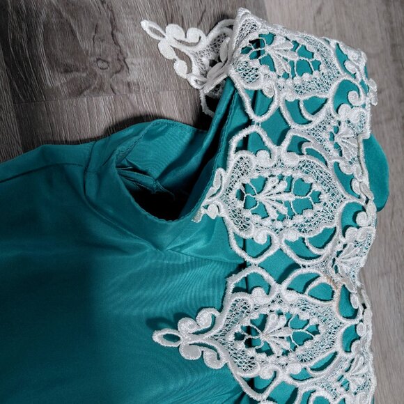 Vintage Turquoise Dress - Picture 6 of 7